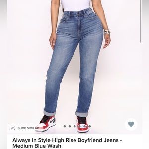 Fashion Nova- Always In Style High Rise Boyfriend Jeans